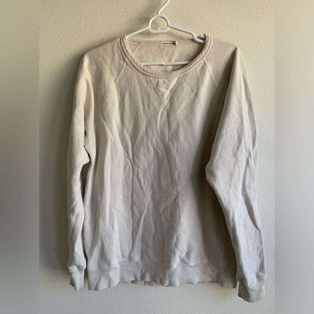 IOAN Unbleached Undyed Cotton Sweater Sweatshirt Men’s Beige M Medium